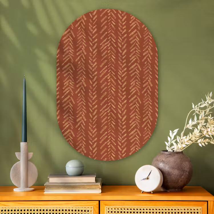 Muurovaal - Glas - Terracotta - Visgraat - Ambachtelijk - Patroon — 2