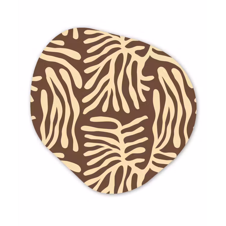 Organisch schilderij - Glas - Bruin - Koraal - Expressief - Patroon — 1