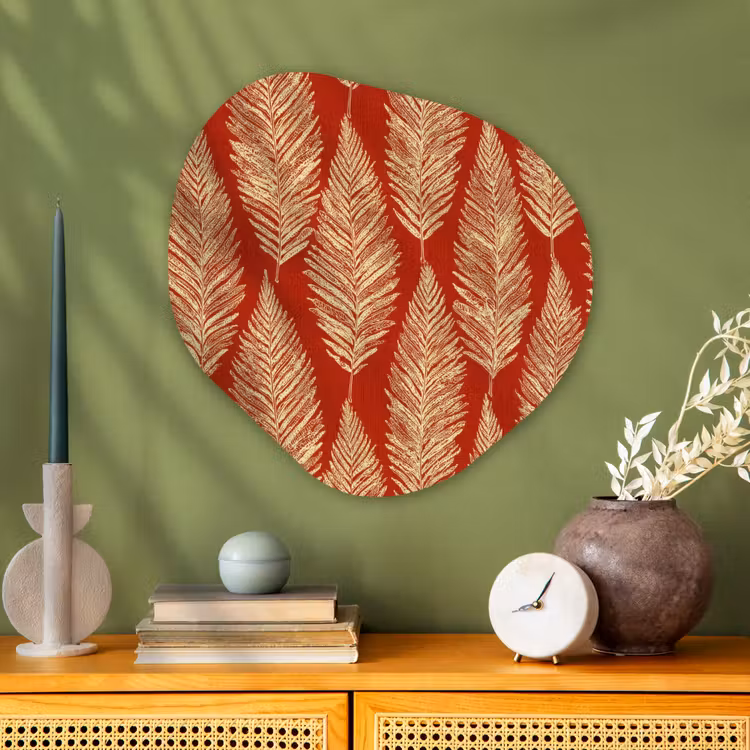 Organisch schilderij - Glas - Rood - Botanisch - Varen - Patroon — 2