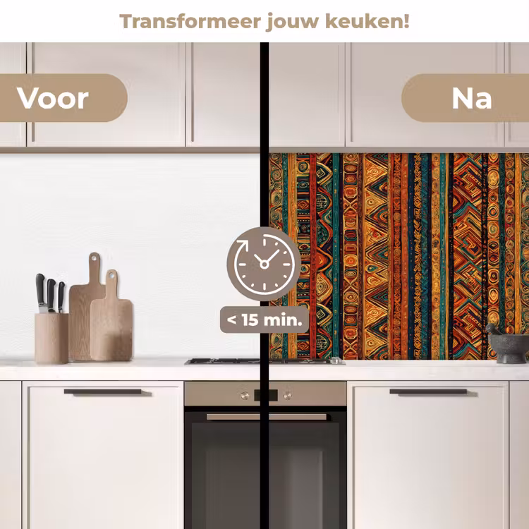 Keuken achterwand - Kleurrijk - Etnisch - Folkloristisch - Patroon — 2