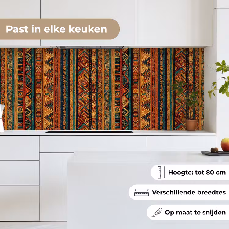 Keuken achterwand - Kleurrijk - Etnisch - Folkloristisch - Patroon — 4