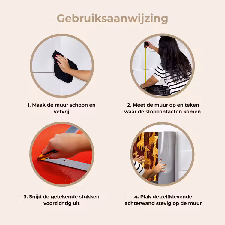 Keuken achterwand - Bruin - Giraffen - Safari - Patroon — 7