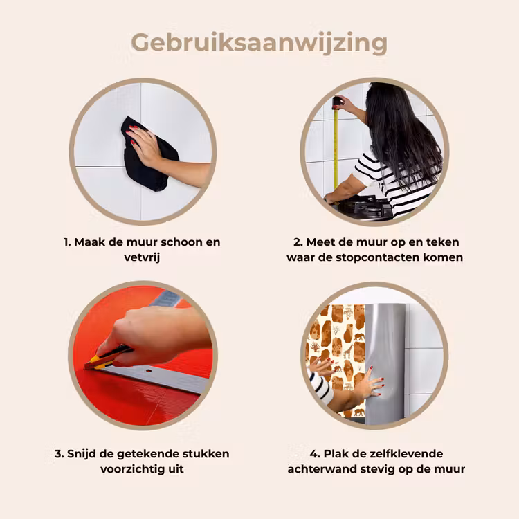Keuken achterwand - Terracotta - Safari - Dieren - Patroon — 7