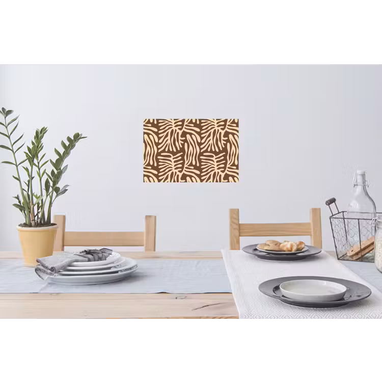 Muursticker - Bruin - Koraal - Expressief - Patroon — 3