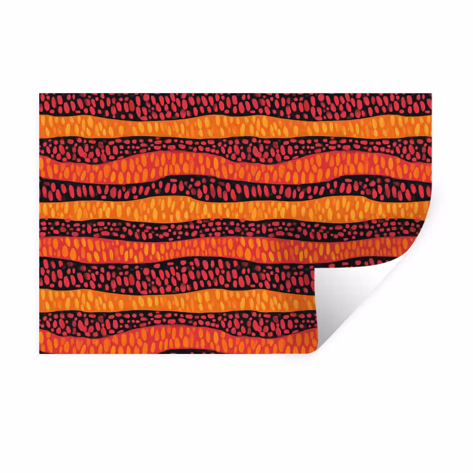 Muursticker - Oranje - Roze - Expressief - Patroon — 1