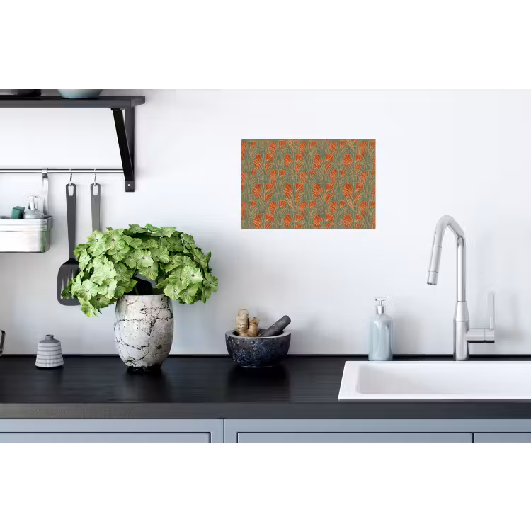 Muursticker - Groen - Terracotta - Deco - Waaiers — 2