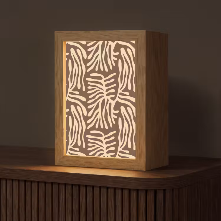 Gepersonaliseerde Lightbox - Bruin - Koraal - Expressief - Patroon — 1