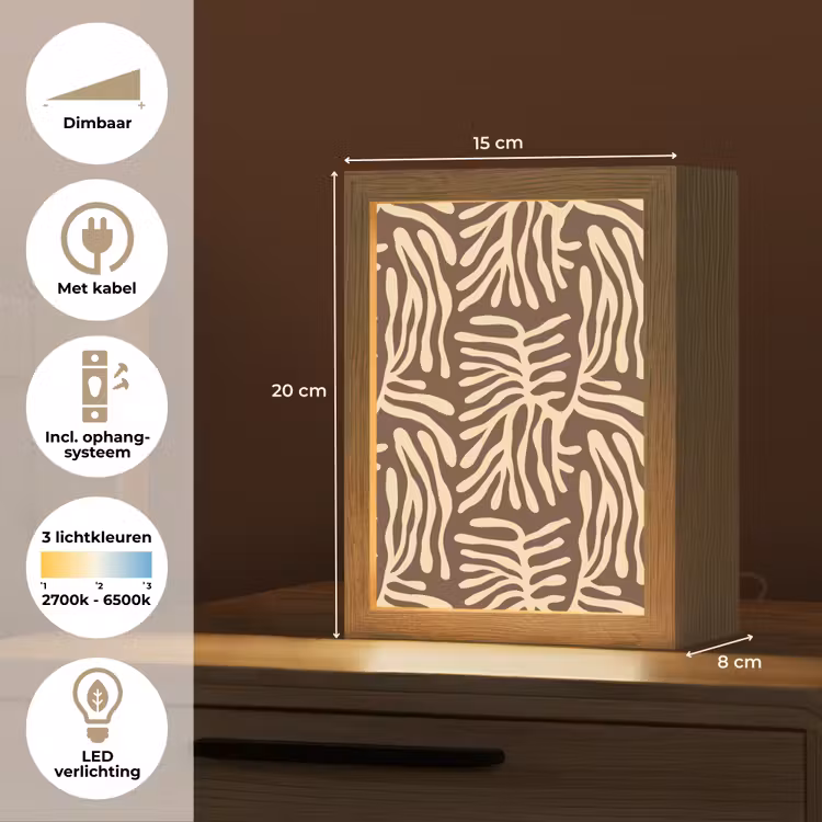 Gepersonaliseerde Lightbox - Bruin - Koraal - Expressief - Patroon — 7