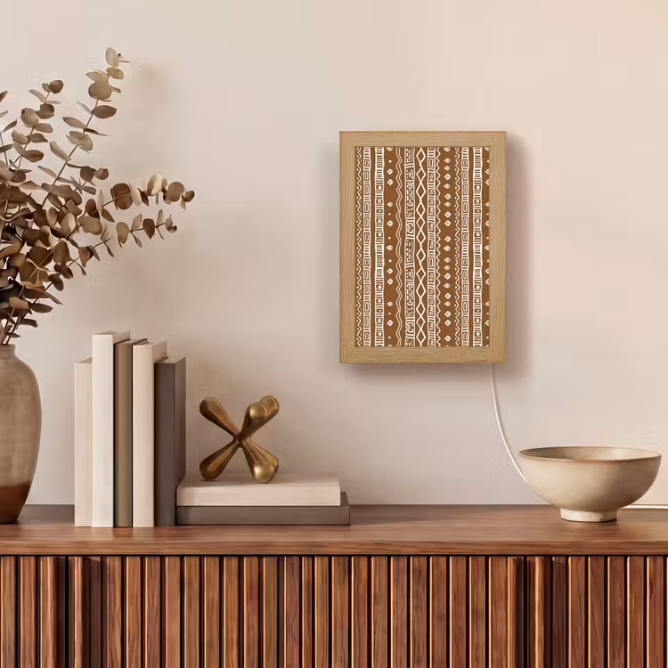 Gepersonaliseerde Lightbox - Chocoladebruin - Etnisch - Tribaal - Patroon — 4