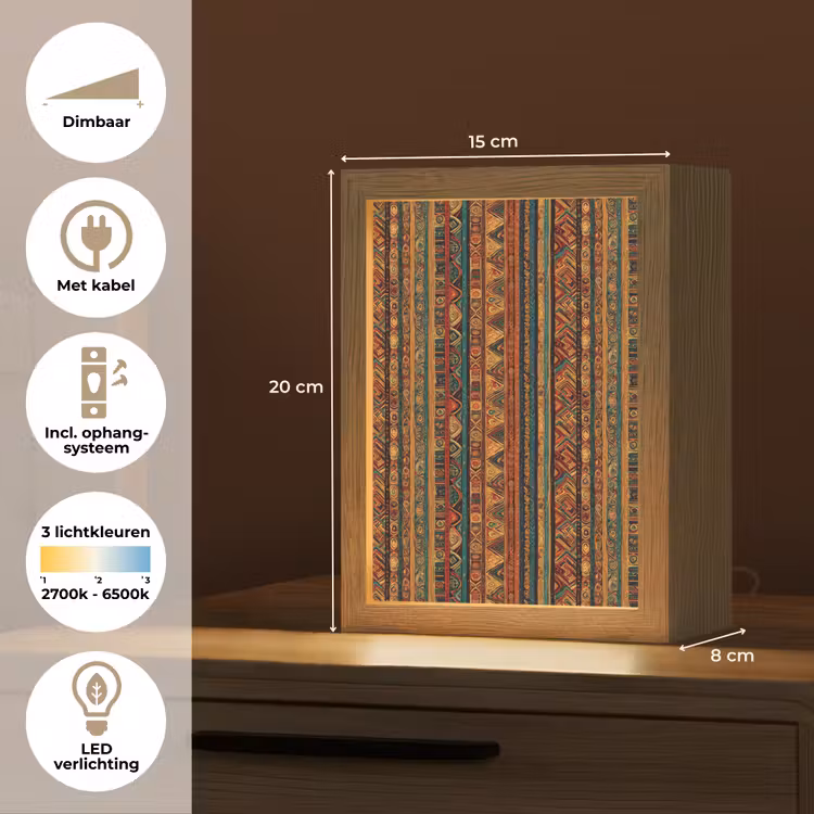 Gepersonaliseerde Lightbox - Kleurrijk - Etnisch - Folkloristisch - Patroon — 7
