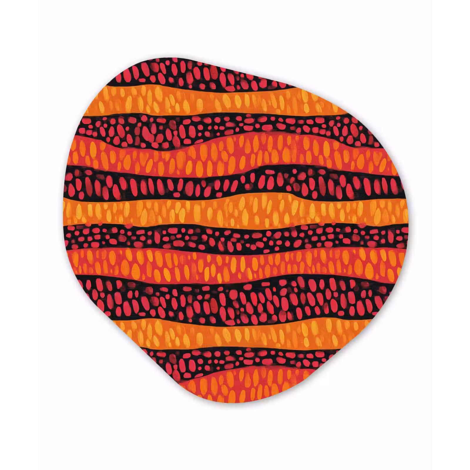 Organische schilderij - Aluminium - Oranje - Roze - Expressief - Patroon — 1
