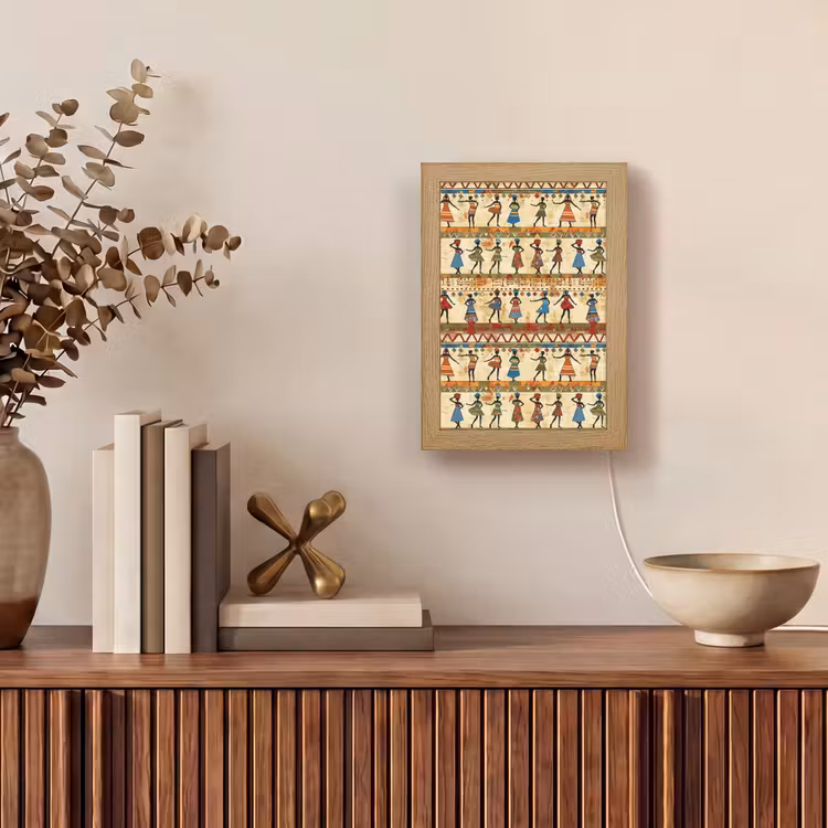 Gepersonaliseerde Lightbox - Kleurrijk - Afrikaans - Etnisch - Dansende Vrouwen - Patroon — 4