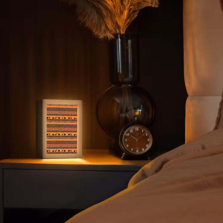 Gepersonaliseerde Lightbox - Oranje - Safari - Afrikaans - Dieren - Patroon — 2