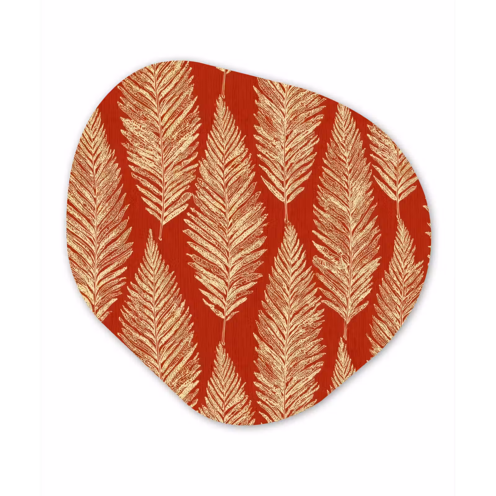 Organisch schilderij - Forex - Rood - Botanisch - Varen - Patroon — 1