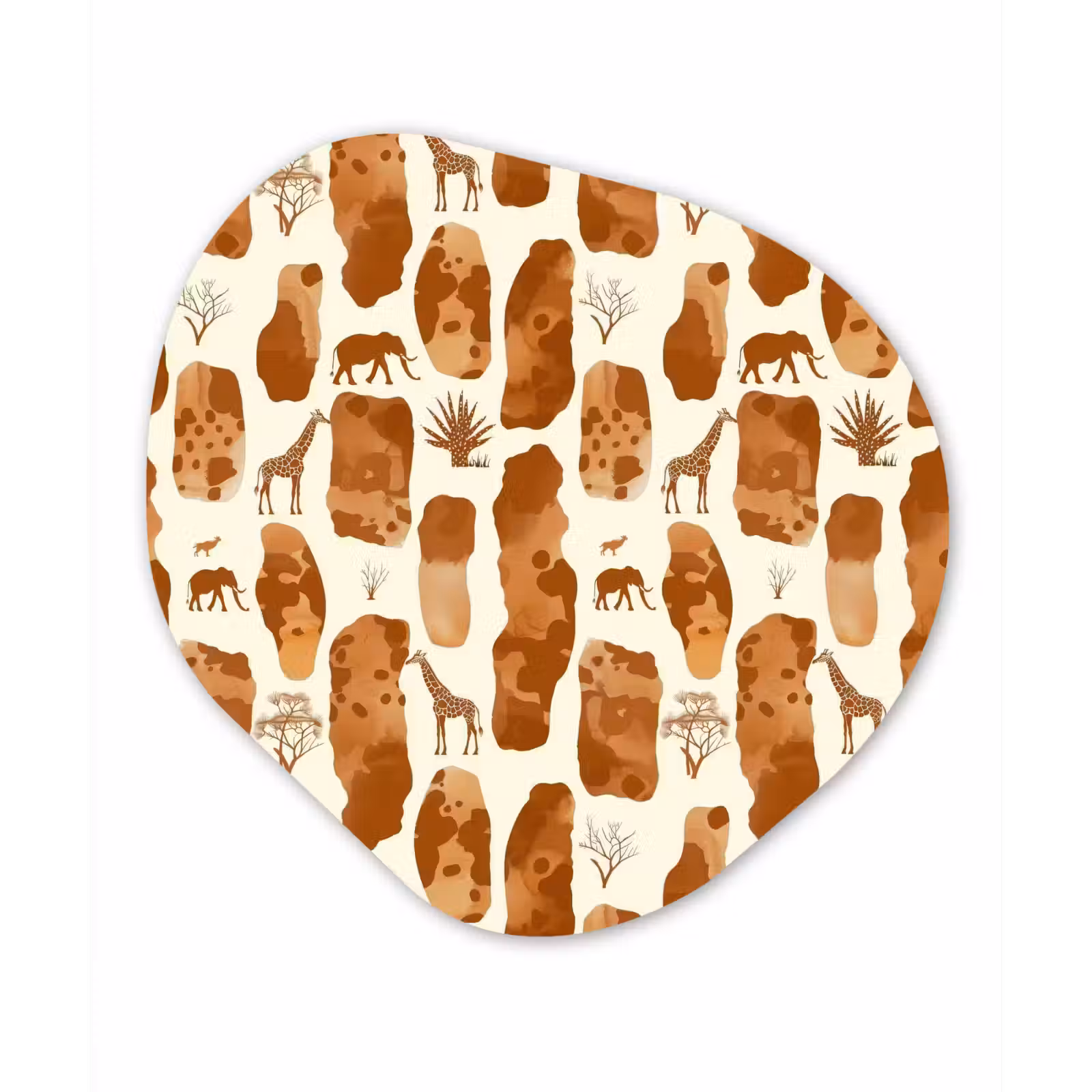 Organisch schilderij - Forex - Terracotta - Safari - Dieren - Patroon — 1
