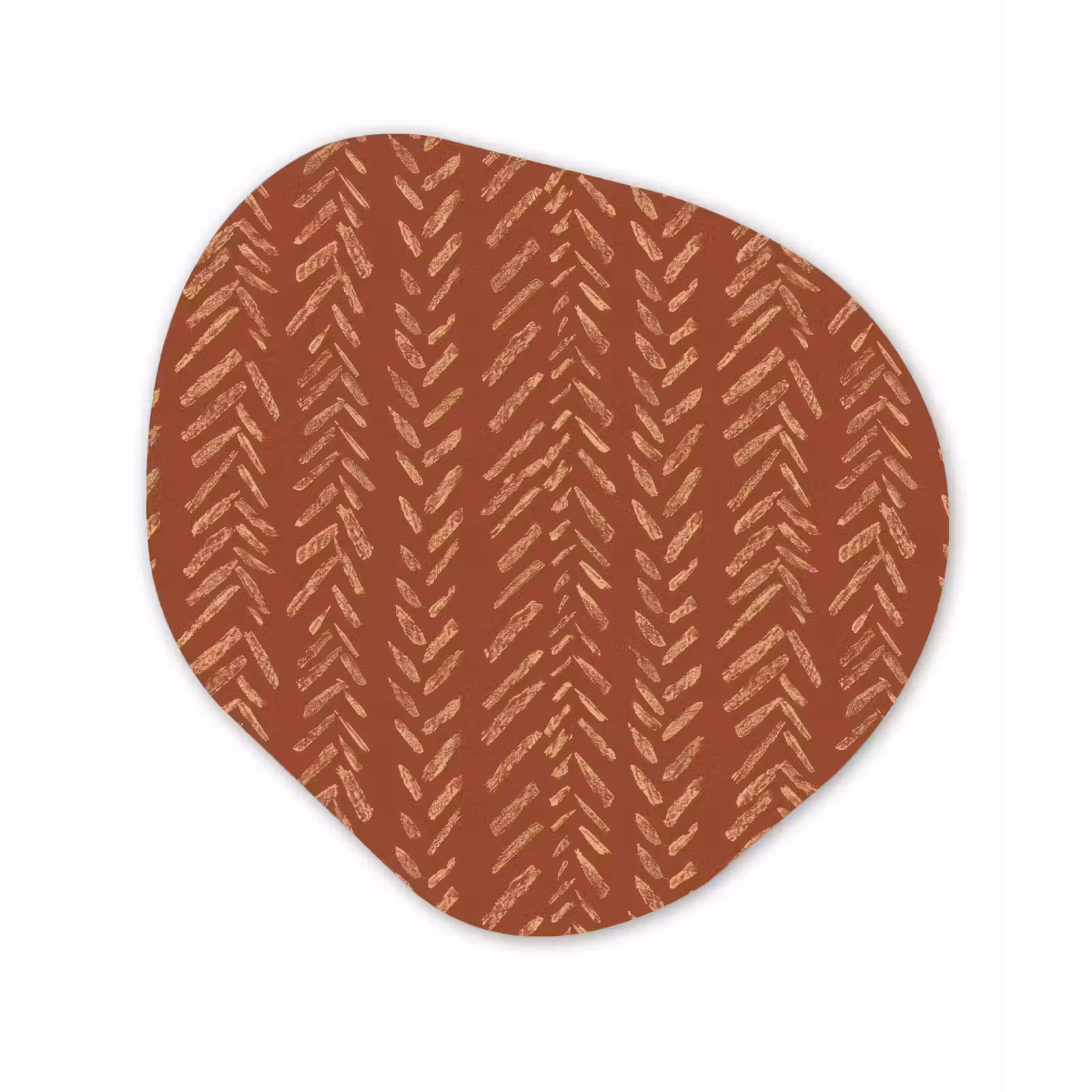 Organisch schilderij - Forex - Terracotta - Visgraat - Ambachtelijk - Patroon — 1