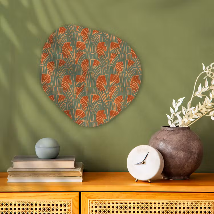 Organisch schilderij - Forex - Groen - Terracotta - Deco - Waaiers — 2