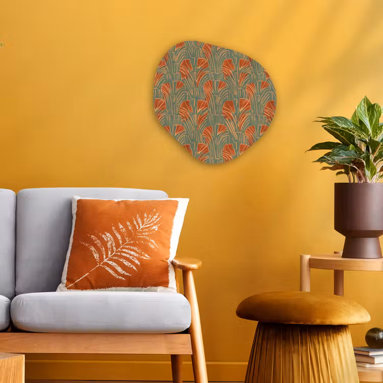 Organisch schilderij - Forex - Groen - Terracotta - Deco - Waaiers — 3