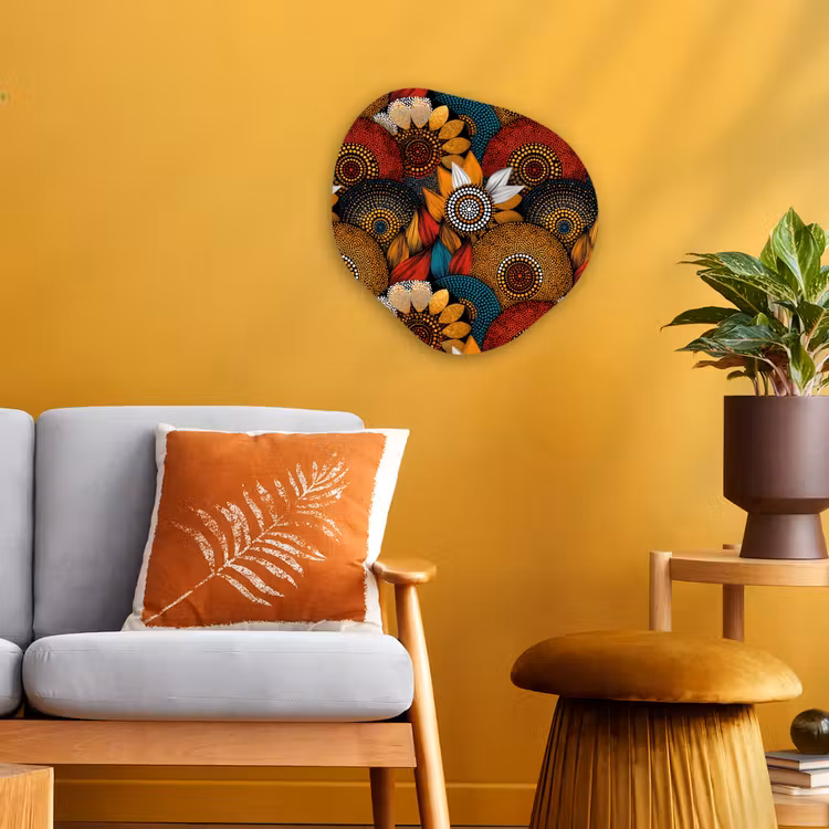 Organisch schilderij - Forex - Kleurrijk - Aboriginal - Dot Painting - Botanisch - Patroon — 3