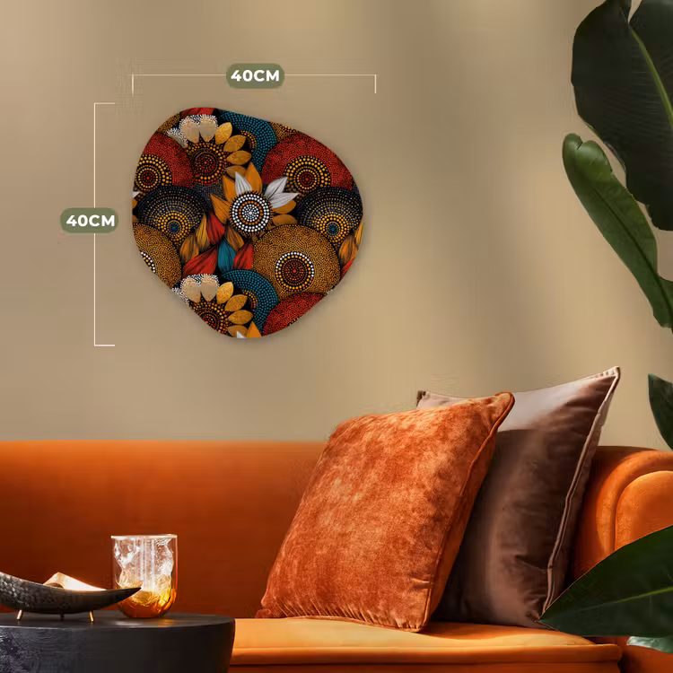 Organisch schilderij - Forex - Kleurrijk - Aboriginal - Dot Painting - Botanisch - Patroon — 4