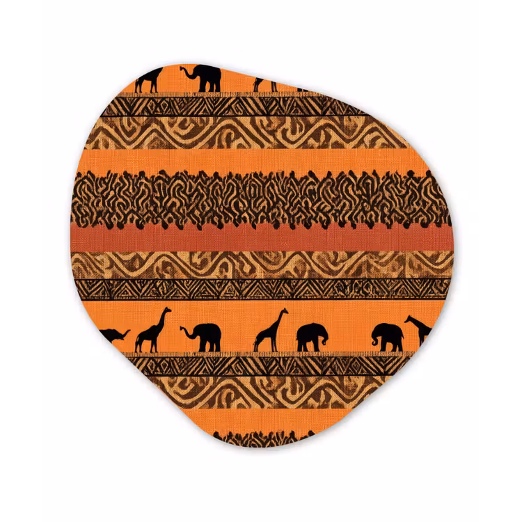 Organisch schilderij - Forex - Oranje - Safari - Afrikaans - Dieren - Patroon — 1