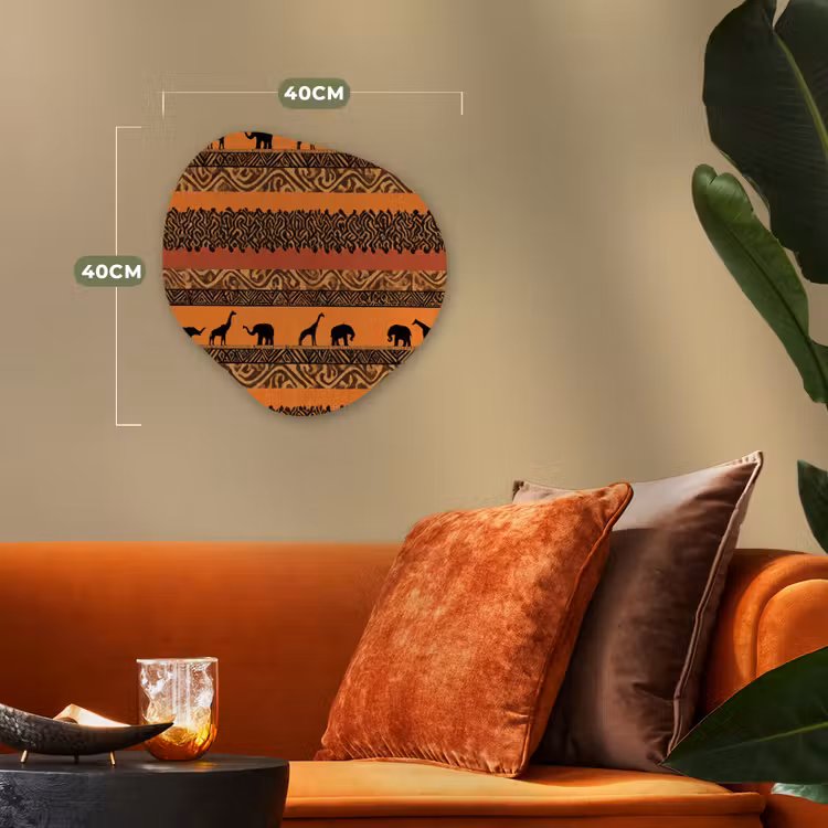 Organisch schilderij - Forex - Oranje - Safari - Afrikaans - Dieren - Patroon — 4
