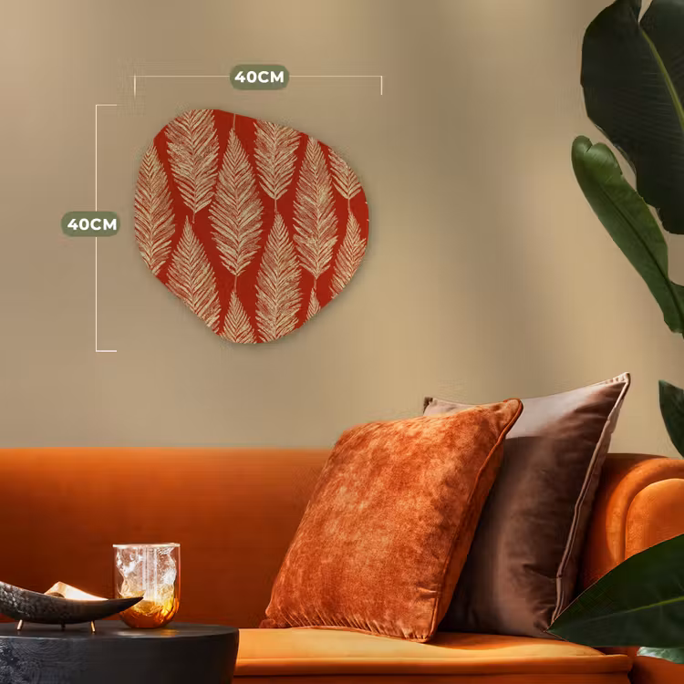 Organisch schilderij - Forex - Rood - Botanisch - Varen - Patroon — 4