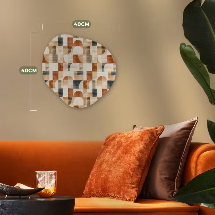 Organisch schilderij - Forex - Terracotta - Geometrisch - Aquarel - Textuur — 4