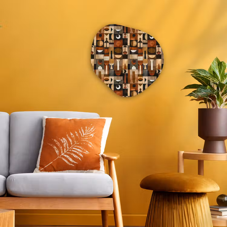 Organisch schilderij - Forex - Terracotta - Geometrisch - Mid-Century - Patroon — 3