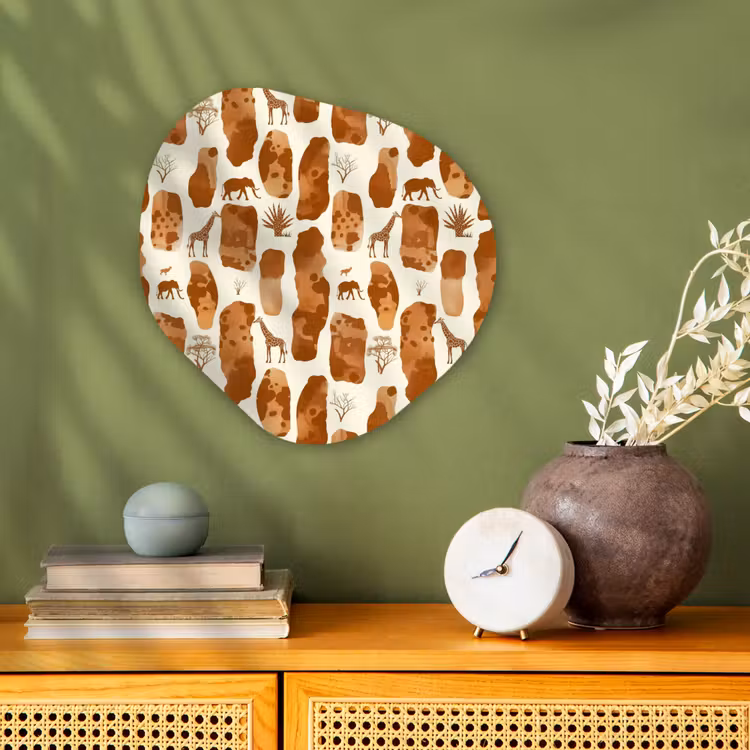 Organisch schilderij - Forex - Terracotta - Safari - Dieren - Patroon — 2