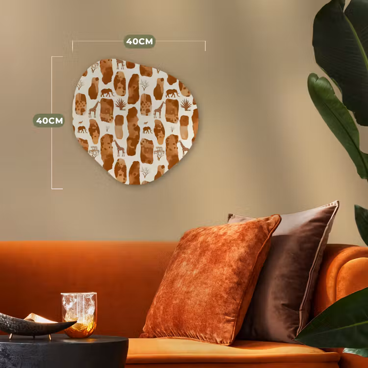 Organisch schilderij - Forex - Terracotta - Safari - Dieren - Patroon — 4
