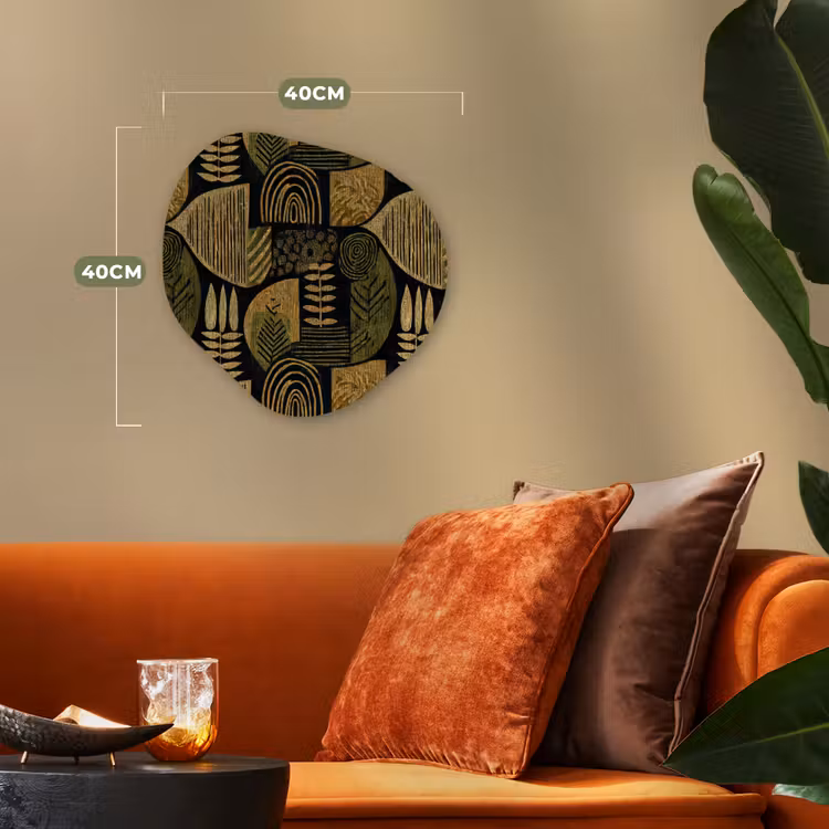 Organisch schilderij - Forex - Zwart - Okergeel - Botanisch - Textuur — 4