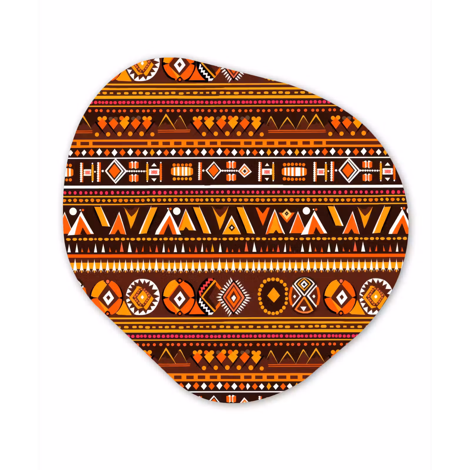 Organisch schilderij - Forex - Oranje - Etnisch - Tribaal - Geometrisch - Patroon — 1