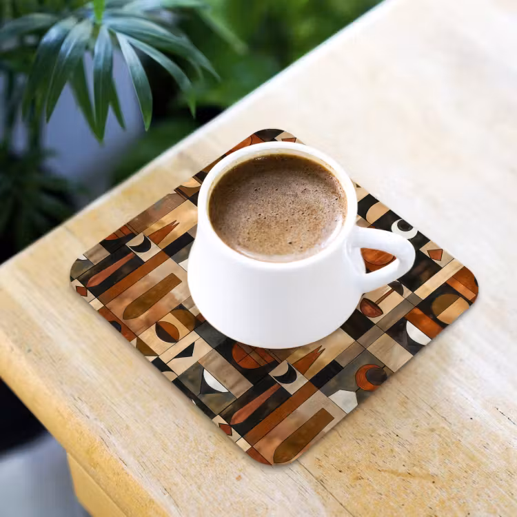 Onderzetter​ - Terracotta - Geometrisch - Mid-Century - Patroon — 3