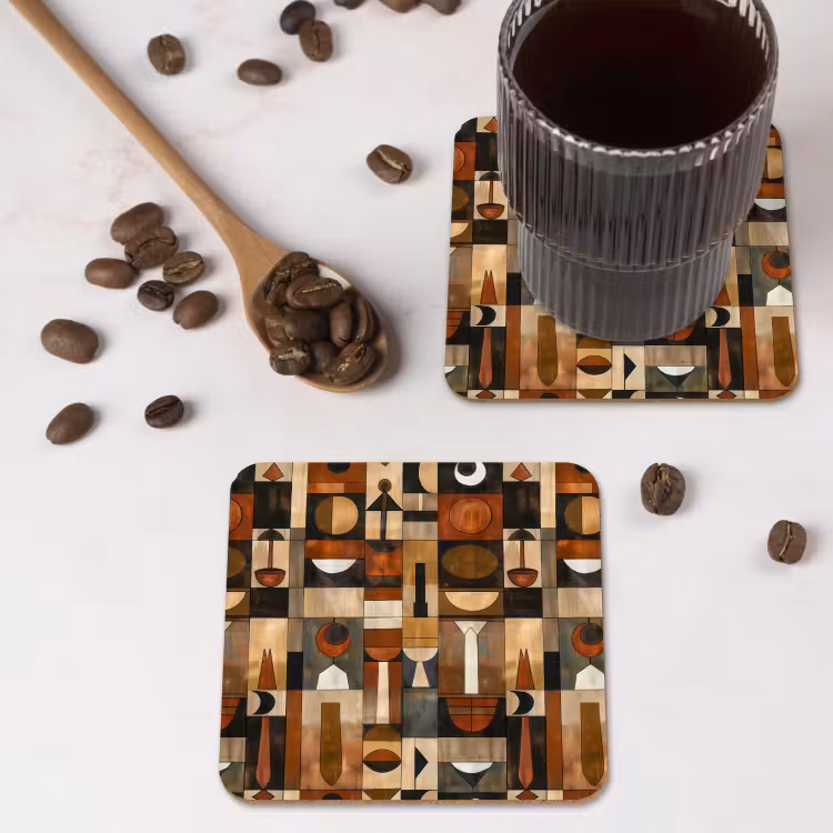 Onderzetter​ - Terracotta - Geometrisch - Mid-Century - Patroon — 4