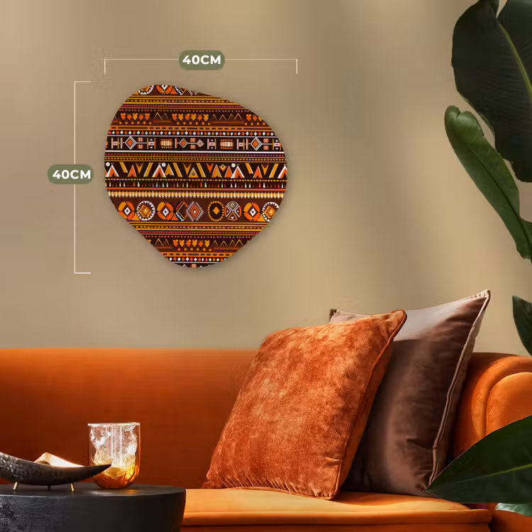 Organisch schilderij - Forex - Oranje - Etnisch - Tribaal - Geometrisch - Patroon — 4
