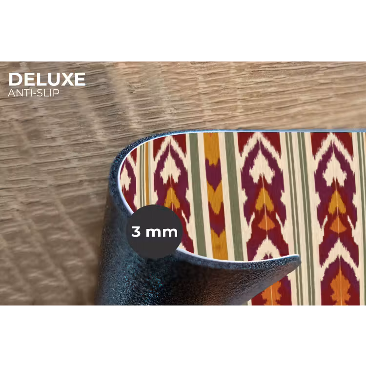 Placemat - 6 stuks - Ikat - Bordeauxrood - Etnisch - Patroon — 4