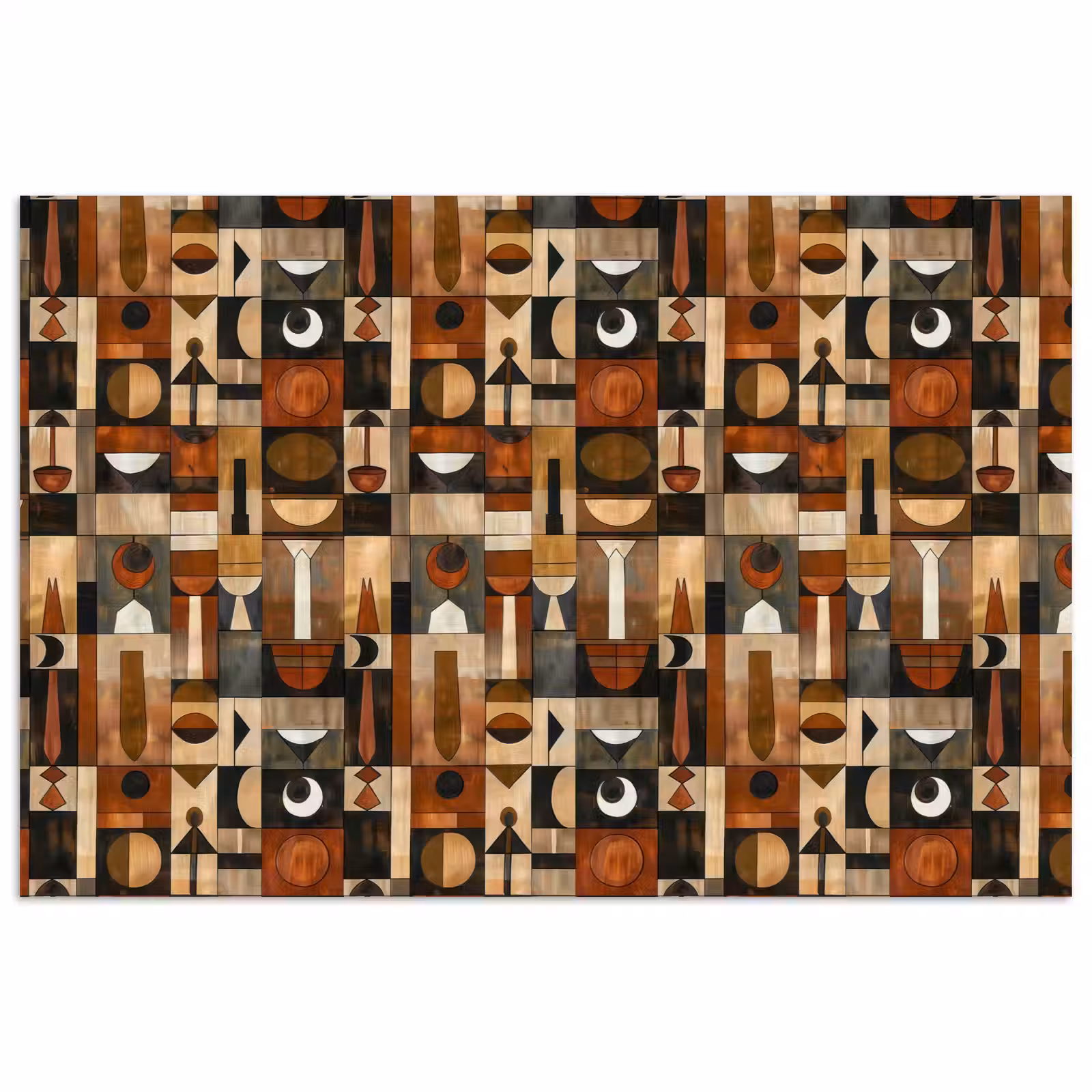 Poster - Terracotta - Geometrisch - Mid-Century - Patroon — 1