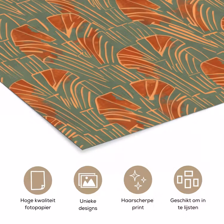 Poster - Groen - Terracotta - Deco - Waaiers — 5
