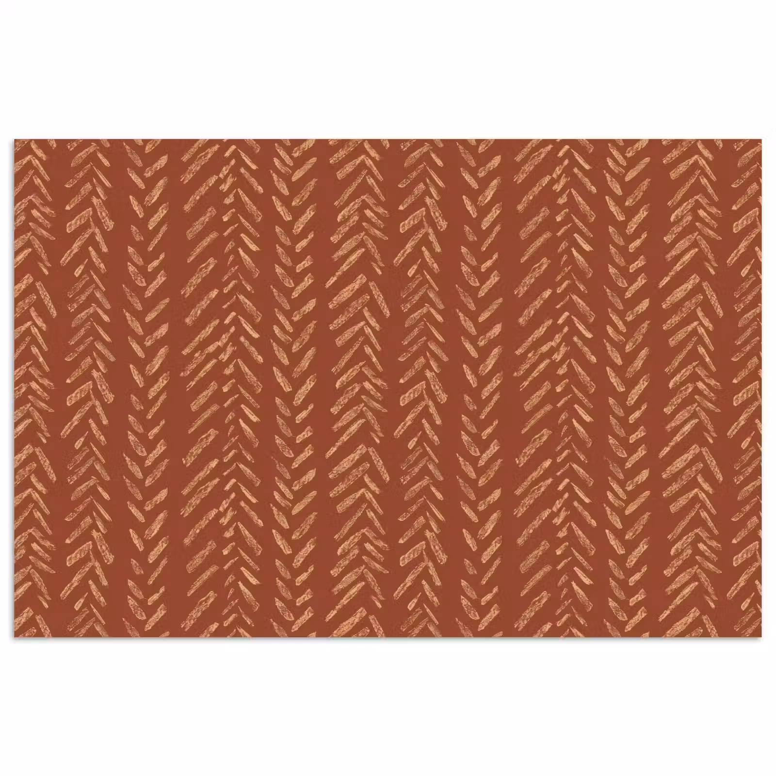 Poster - Terracotta - Visgraat - Ambachtelijk - Patroon — 1