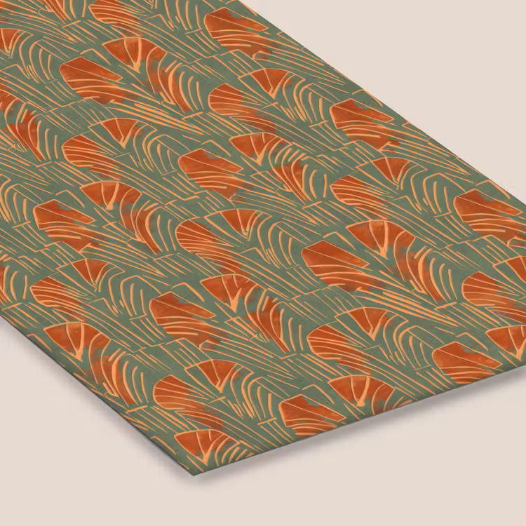 Poster met lijst - Groen - Terracotta - Deco - Waaiers — 7