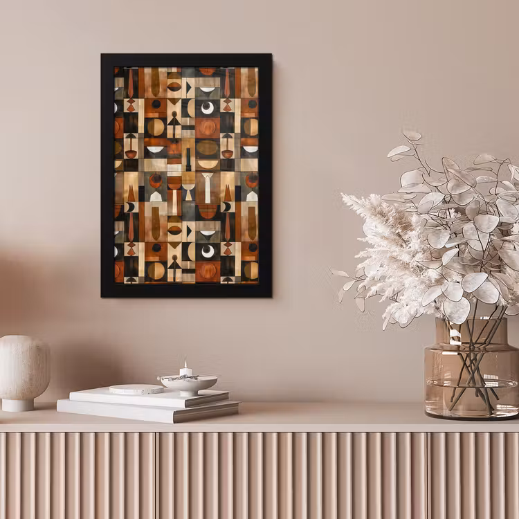 Poster met lijst - Terracotta - Geometrisch - Mid-Century - Patroon — 5