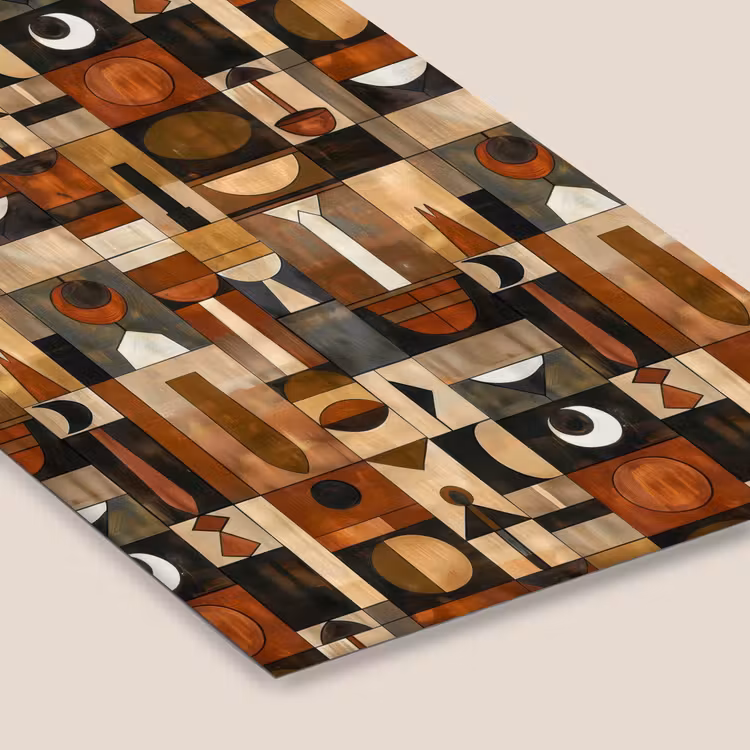 Poster met lijst - Terracotta - Geometrisch - Mid-Century - Patroon — 7