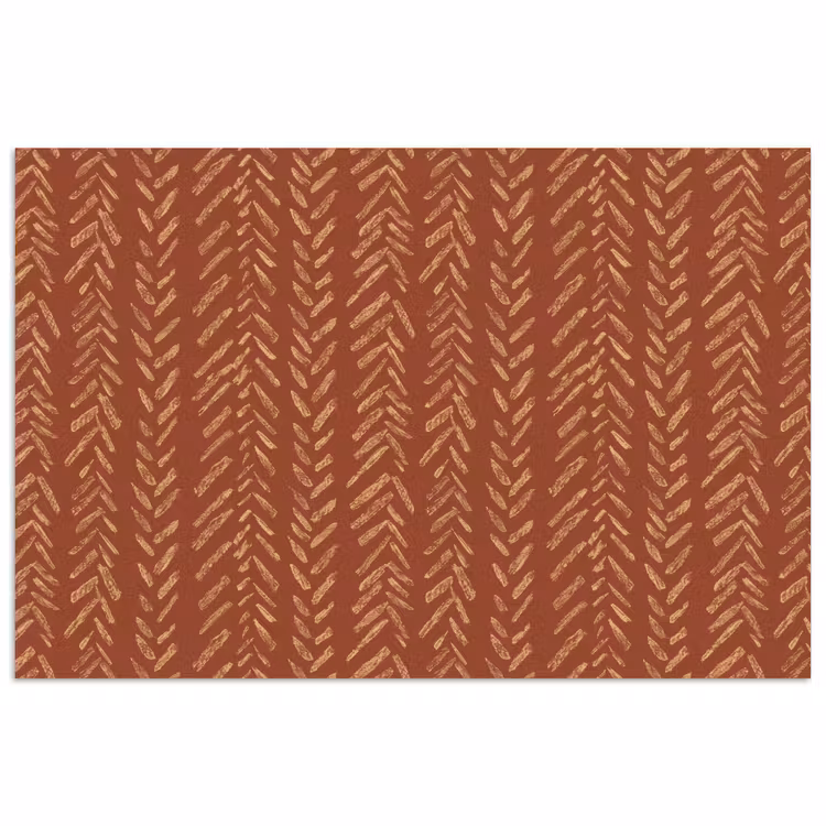 Poster - Terracotta - Visgraat - Ambachtelijk - Patroon — 1