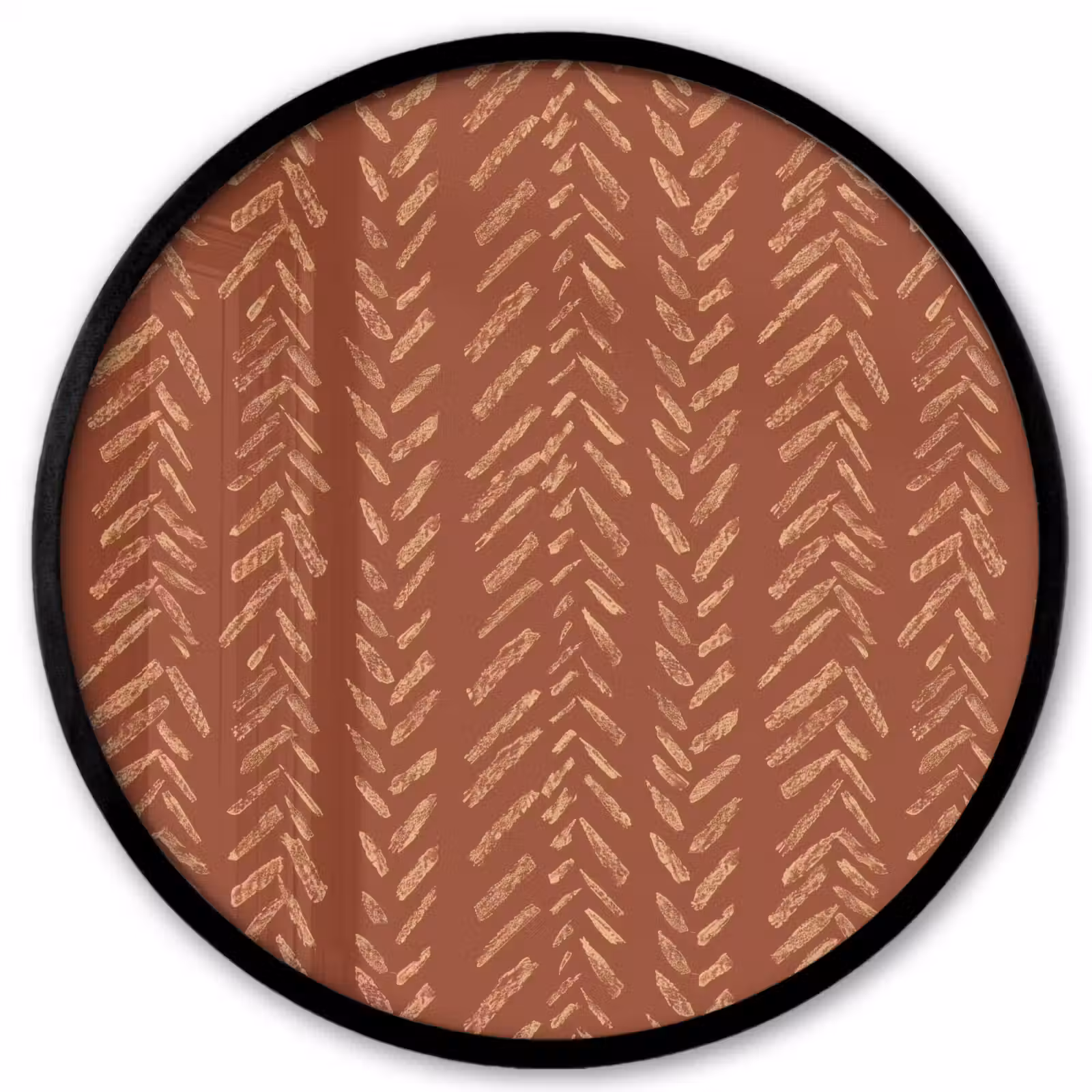 Ronde fotolijst - Terracotta - Visgraat - Ambachtelijk - Patroon — 1