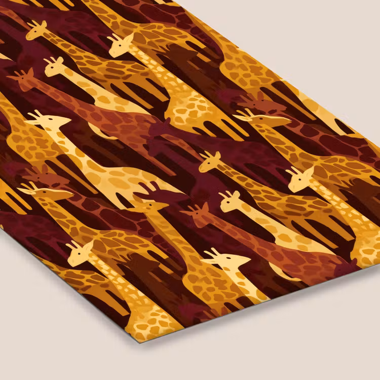 Poster met lijst - Bruin - Giraffen - Safari - Patroon — 7