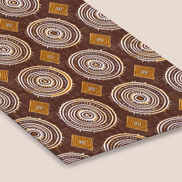 Poster met lijst - Chocoladebruin - Etnisch - Tribaal - Cirkels - Patroon — 7