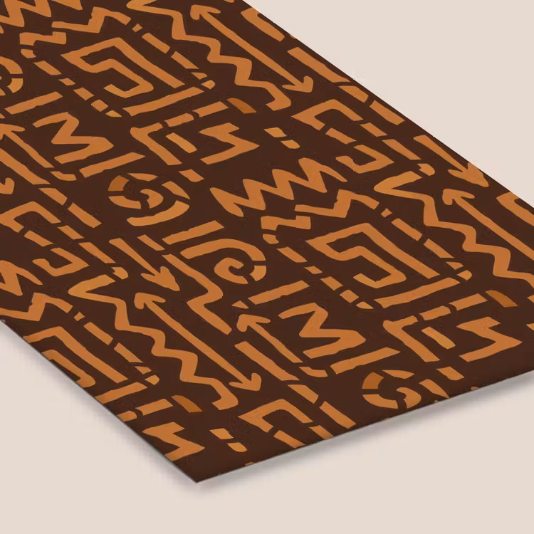 Poster met lijst - Chocoladebruin - Etnisch - Tribaal - Symbolen — 7