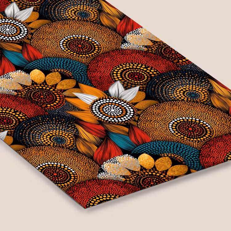 Poster met lijst - Kleurrijk - Aboriginal - Dot Painting - Botanisch - Patroon — 7