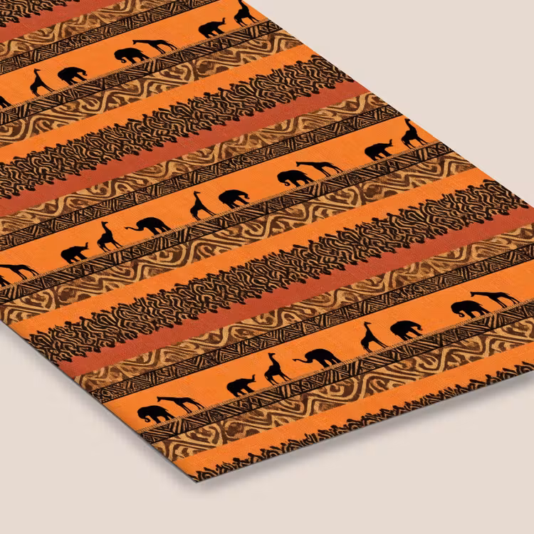Poster met lijst - Oranje - Safari - Afrikaans - Dieren - Patroon — 7